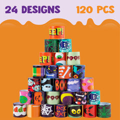 JOYIN Halloween slap bracelet design I, eye-catching patterns ideal for loot bags.