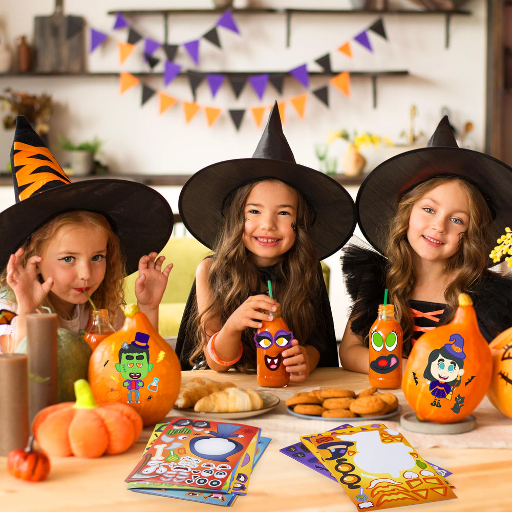 JOYIN jack-o-lantern-face Halloween sticker for festive favors and prompts