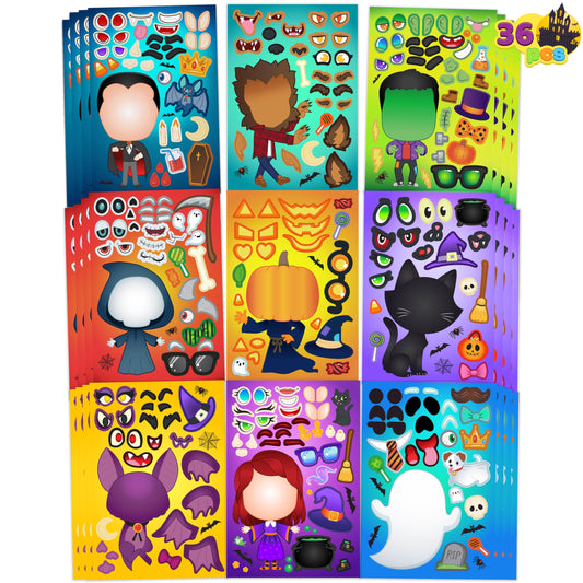 JOYIN vampire-face Halloween sticker for fun party decor and kids' crafts