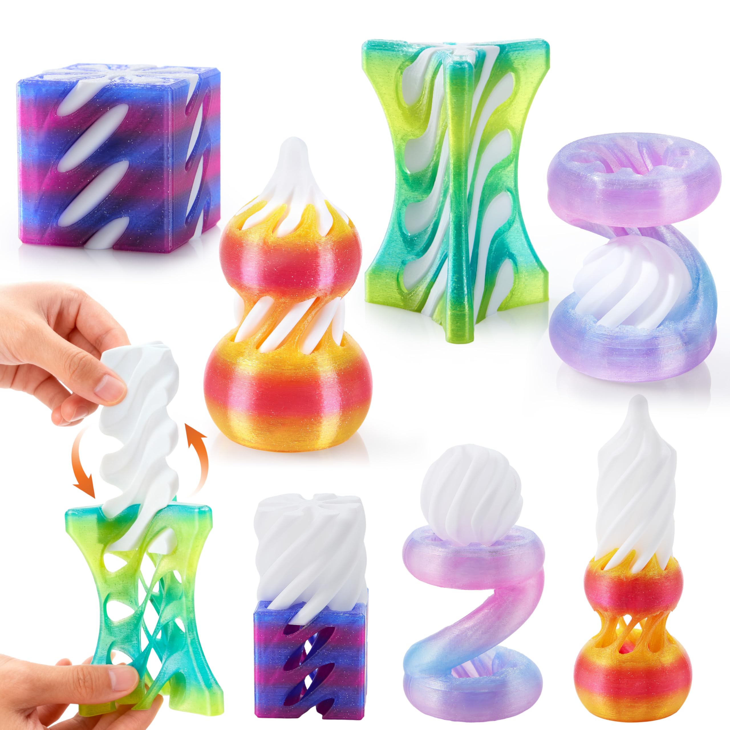 JOYIN impossible cone pastel pink: smooth passthrough fidget for focused work