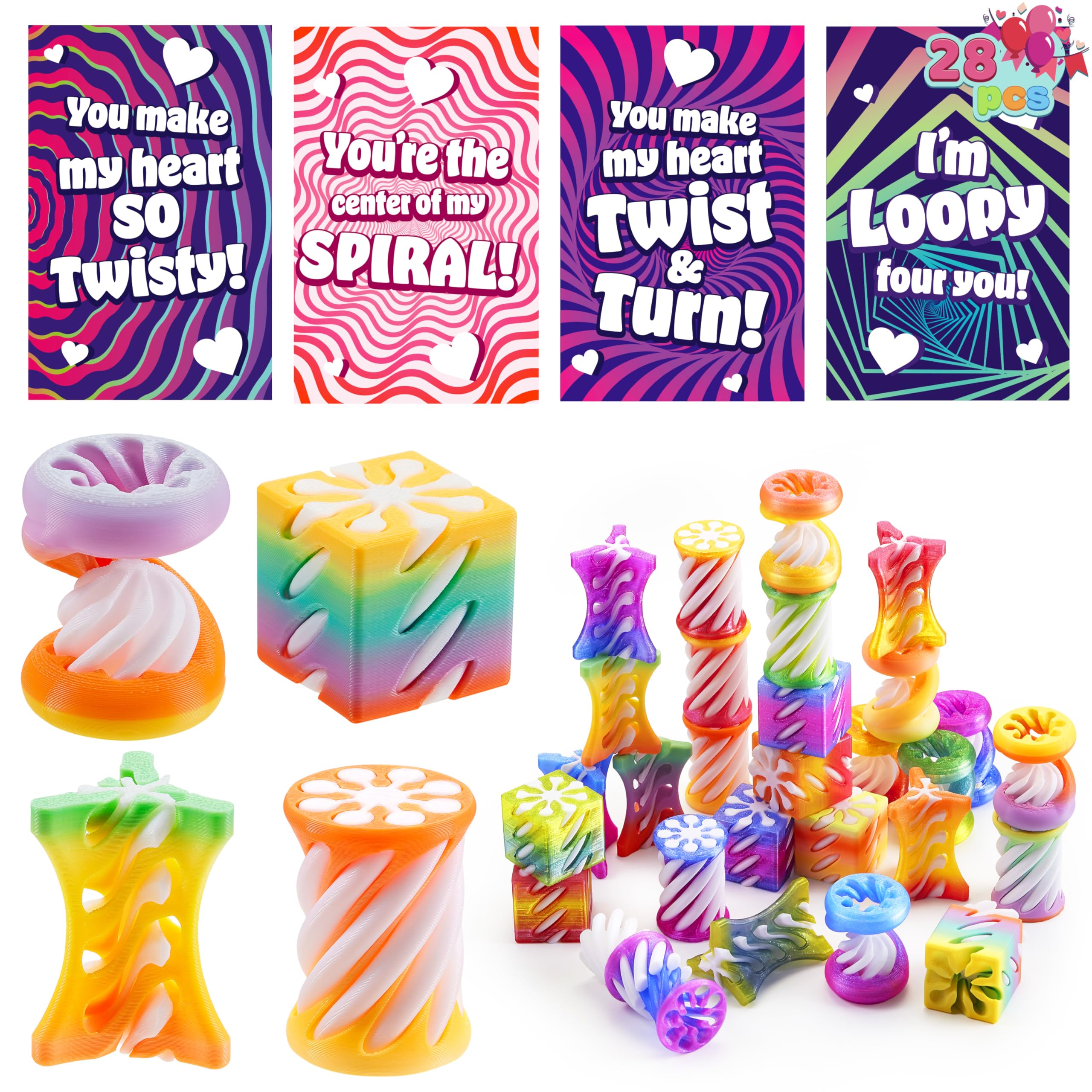 JOYIN impossible spiral cone fidget toy for classroom gifting and sensory fun