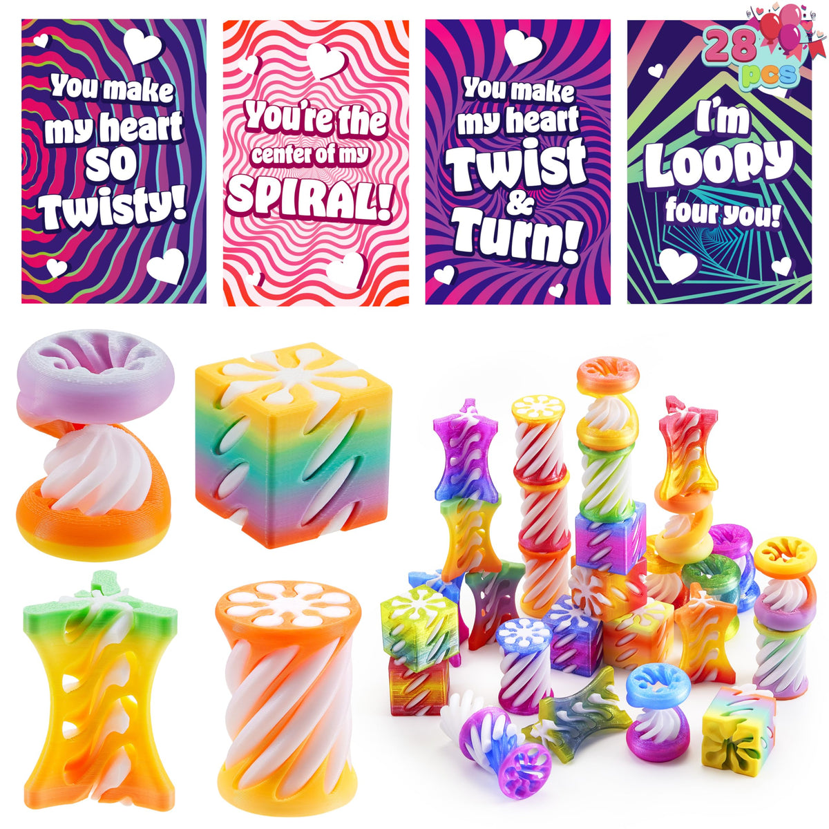 JOYIN impossible spiral cone fidget toy for classroom gifting and sensory fun