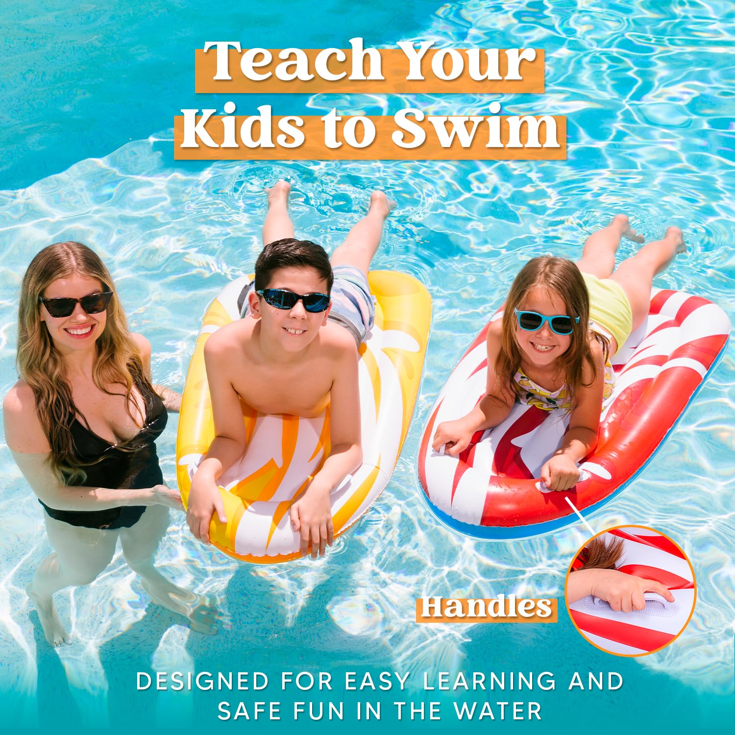 JOYIN yellow board in pool for kids learning to swim.
