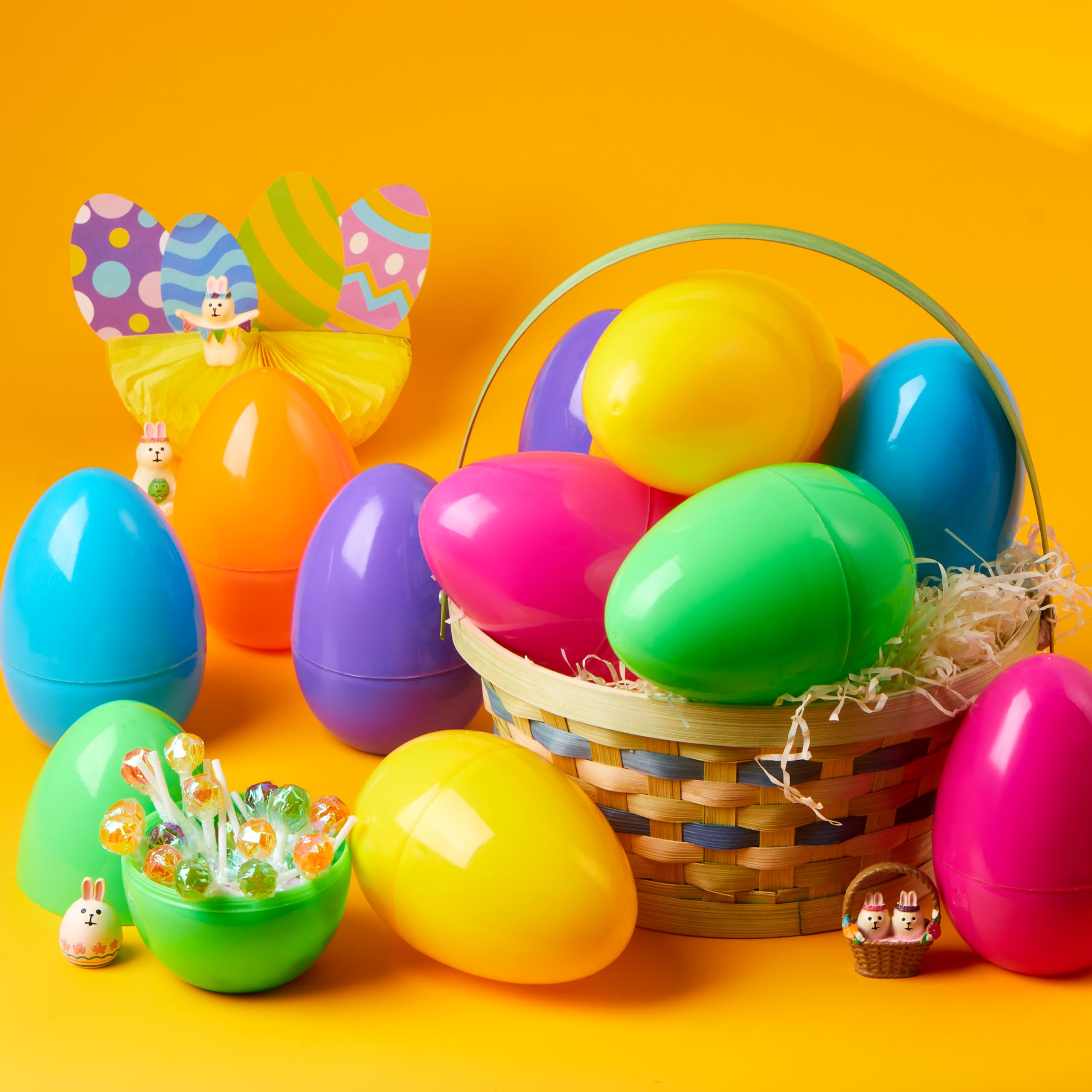 JOYIN jumbo orange Easter egg, bright rainbow color for decorations.