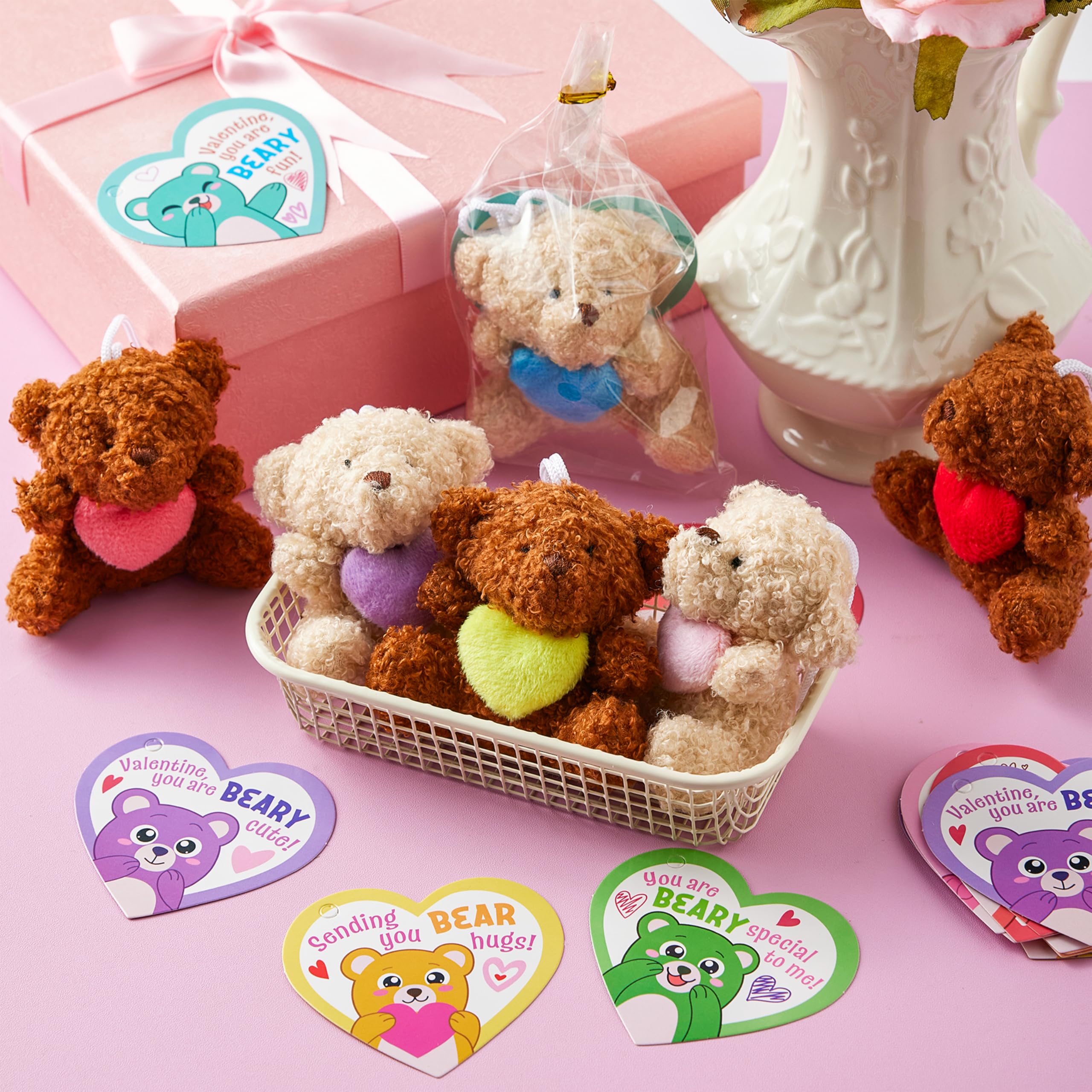 JOYIN kid-friendly valentine bears ideal for cards and exchanges