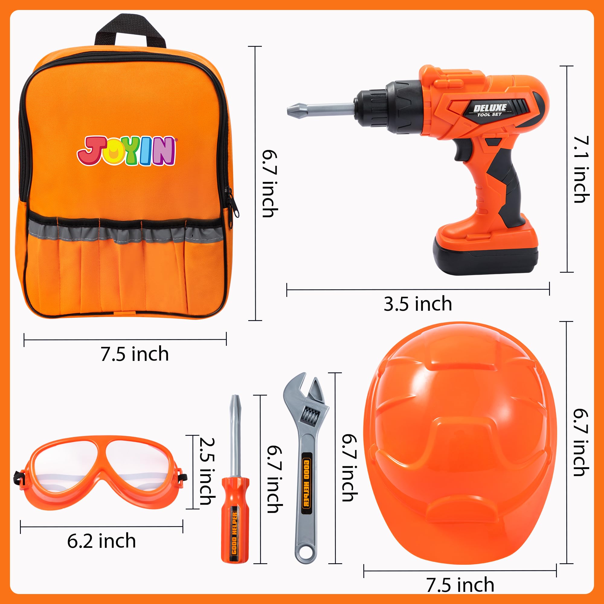 JOYIN kid tool set travel image shows compact kit ready for trips.