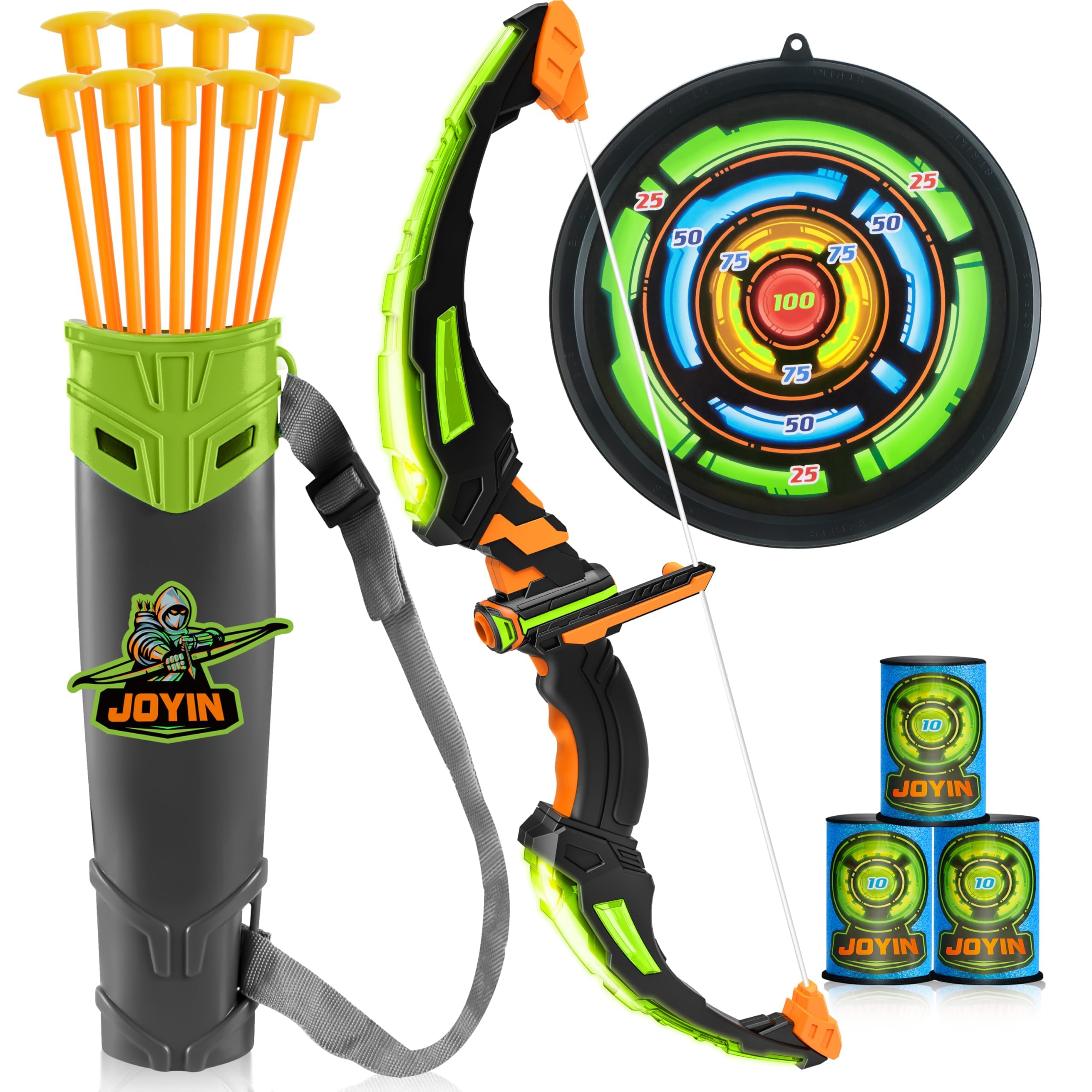 JOYIN kids bow with LED lights for exciting outdoor archery play