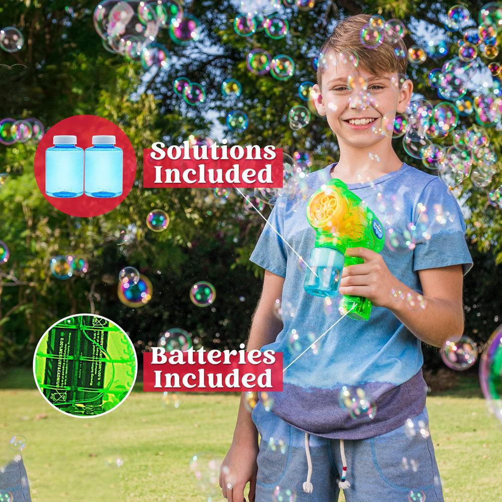 JOYIN kids outdoors enjoy bubble blast with JOYIN kit.