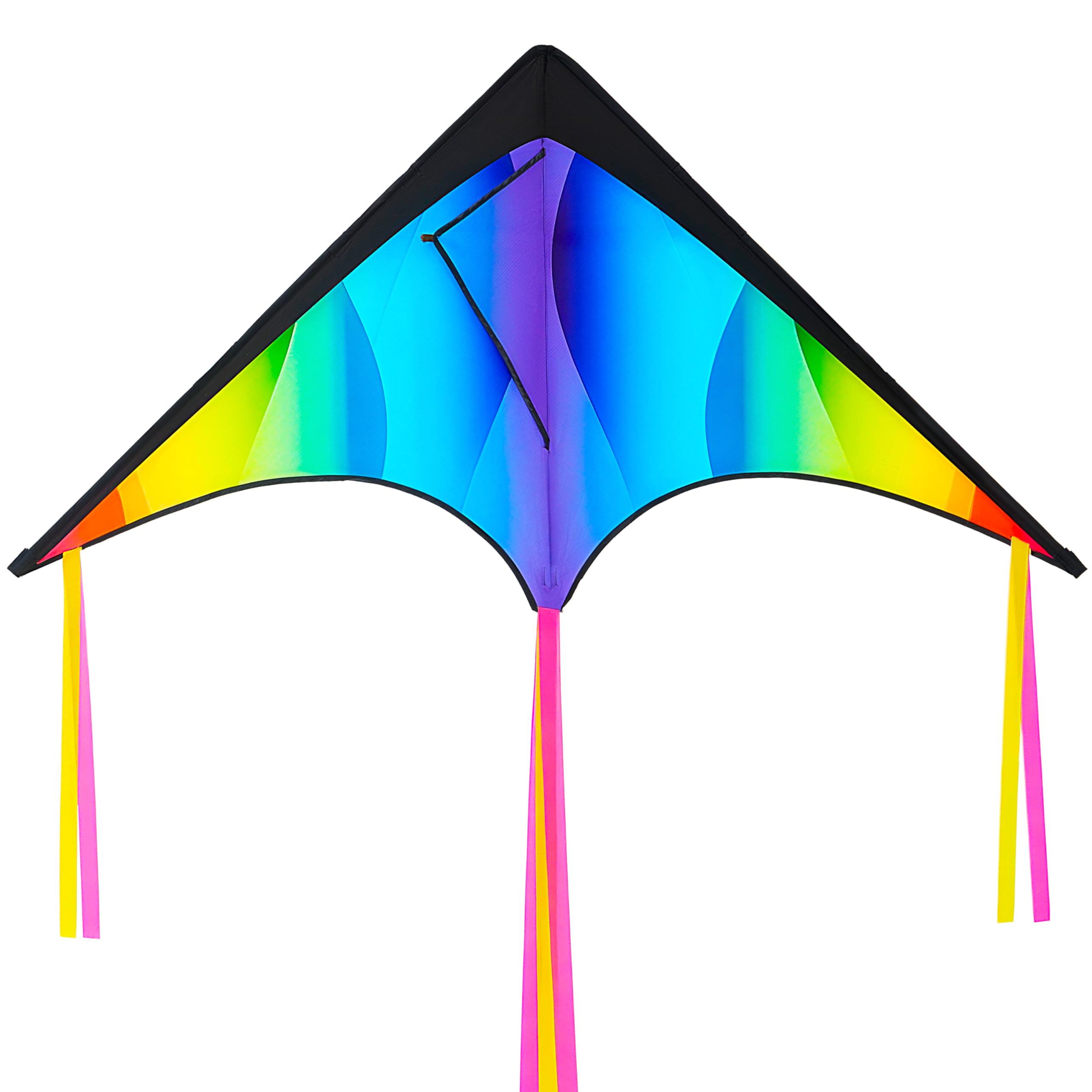 JOYIN large delta kite gradient rainbow front view for outdoor family fun