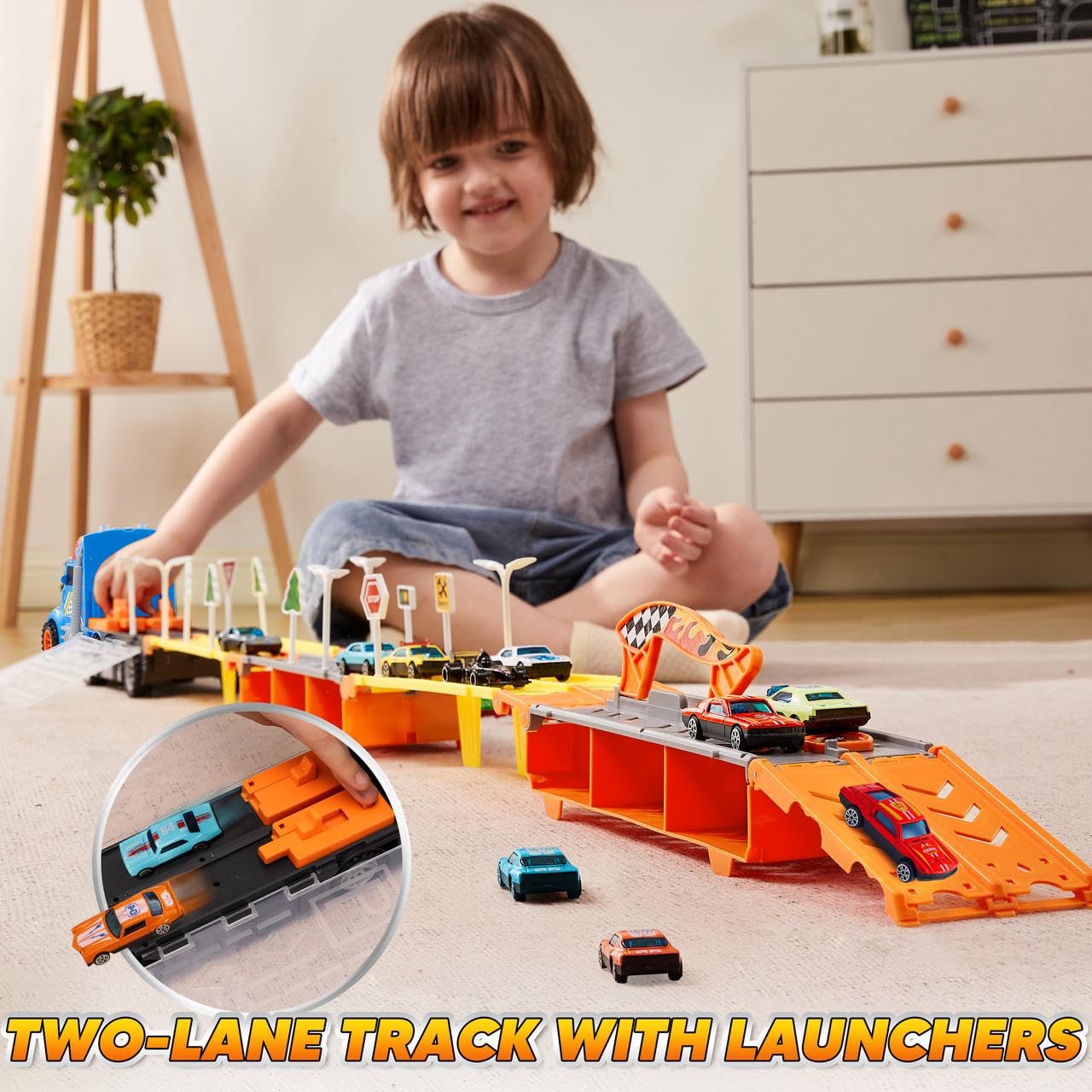 JOYIN dual launchers speed cars for exciting race action.