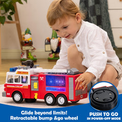 JOYIN Fire Truck volume control keeps playtime comfy and quiet when needed.