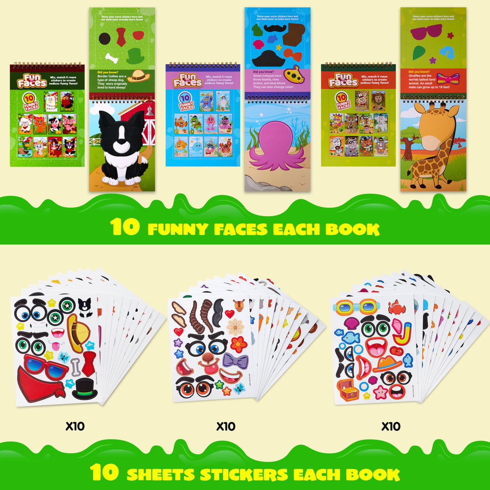JOYIN Make-a-Face Farm book cover for playful storytelling on trips