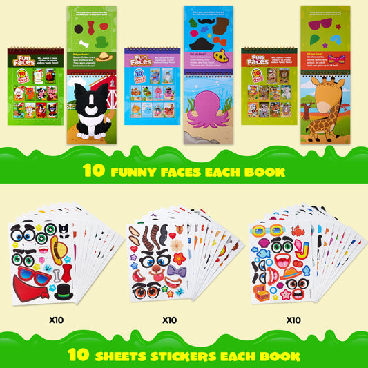 JOYIN Make-a-Face Farm book cover for playful storytelling on trips