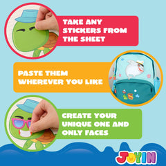 JOYIN Make a Face Sea Stickers clownfish design brightens party bags and creative projects.