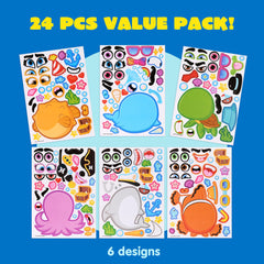 JOYIN Make a Face Sea Stickers sea turtle design boosts imaginative play during crafts.