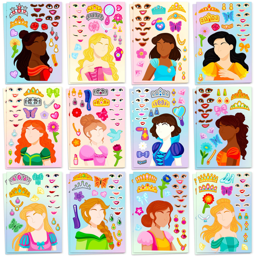 JOYIN Make-a-Face stickers for princess party decor and playful crafts.