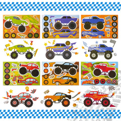 JOYIN Make-a-Face monster-truck designs inspire classroom activities and group play.