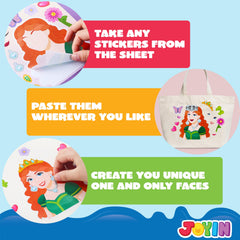 JOYIN Make-a-Face stickers eyebrow designs add character to crafts.