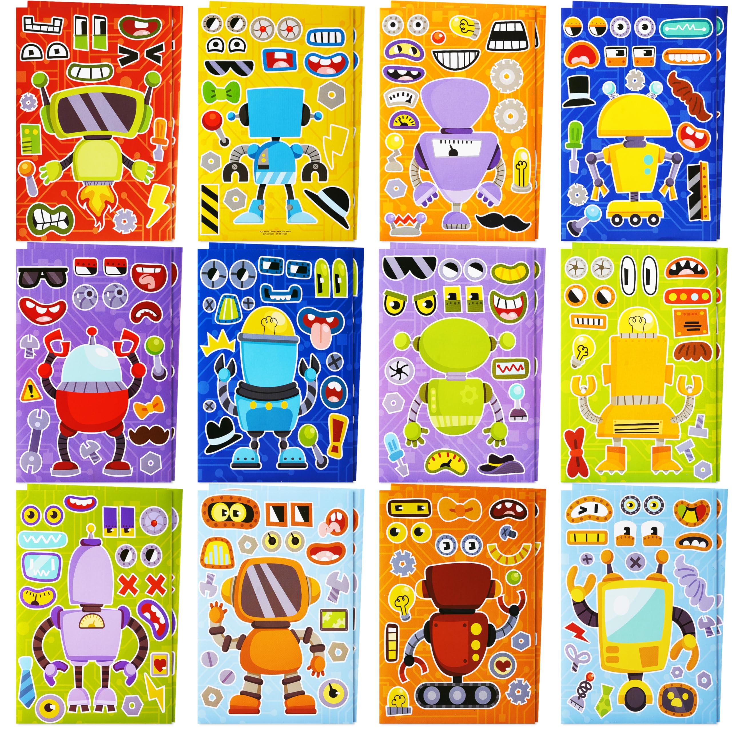 JOYIN Make-a-Face stickers eyes showcase playful designs for kids' crafts and imaginative play