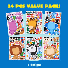 JOYIN Make a Face Stickers Safari Elephant design for lively party decor and crafts.
