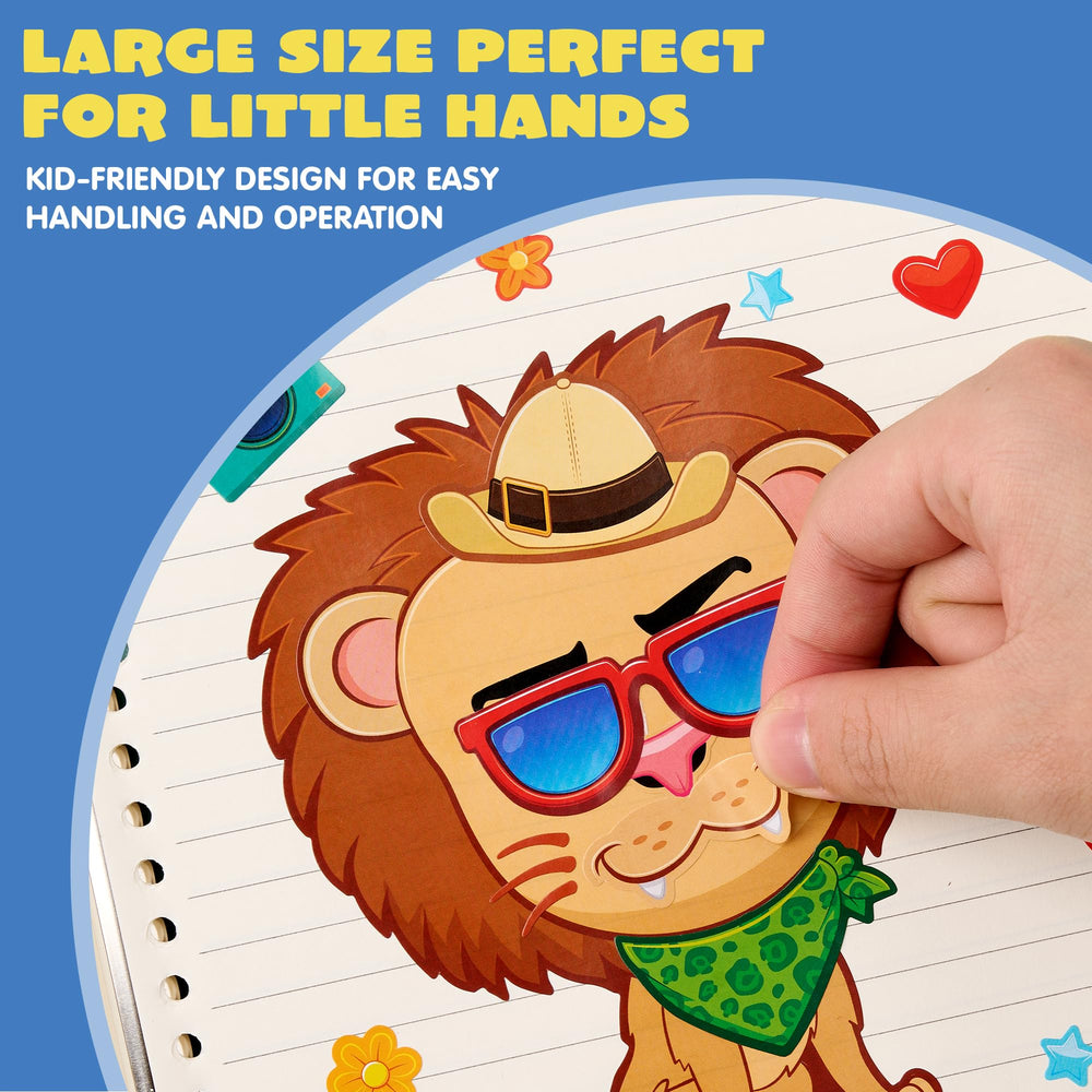 JOYIN Make a Face Stickers Safari Lion design for creative faces and classroom rewards.