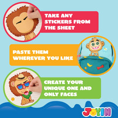 JOYIN Make a Face Stickers Safari Zebra design for bold facial art and party bags.