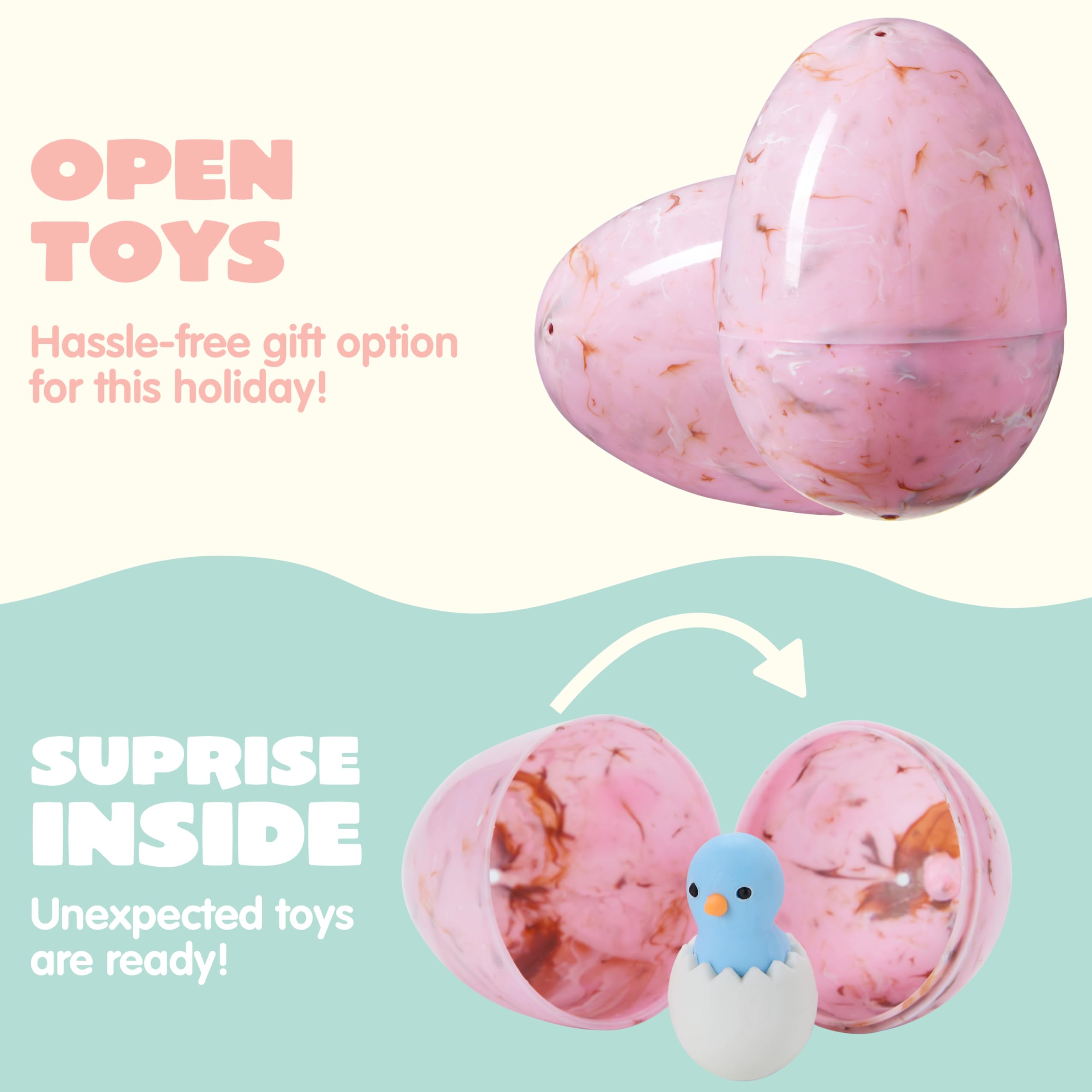 JOYIN marble-printed Easter egg pink pack ideal for party favors and crafts.