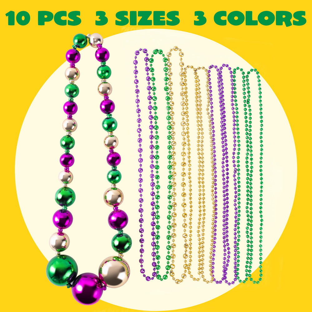 JOYIN medium green Mardi Gras necklace enhances festive costumes with vibrant tones.