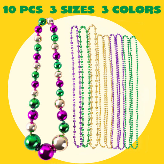 JOYIN medium green Mardi Gras necklace enhances festive costumes with vibrant tones.