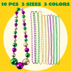 JOYIN medium green Mardi Gras necklace enhances festive costumes with vibrant tones.