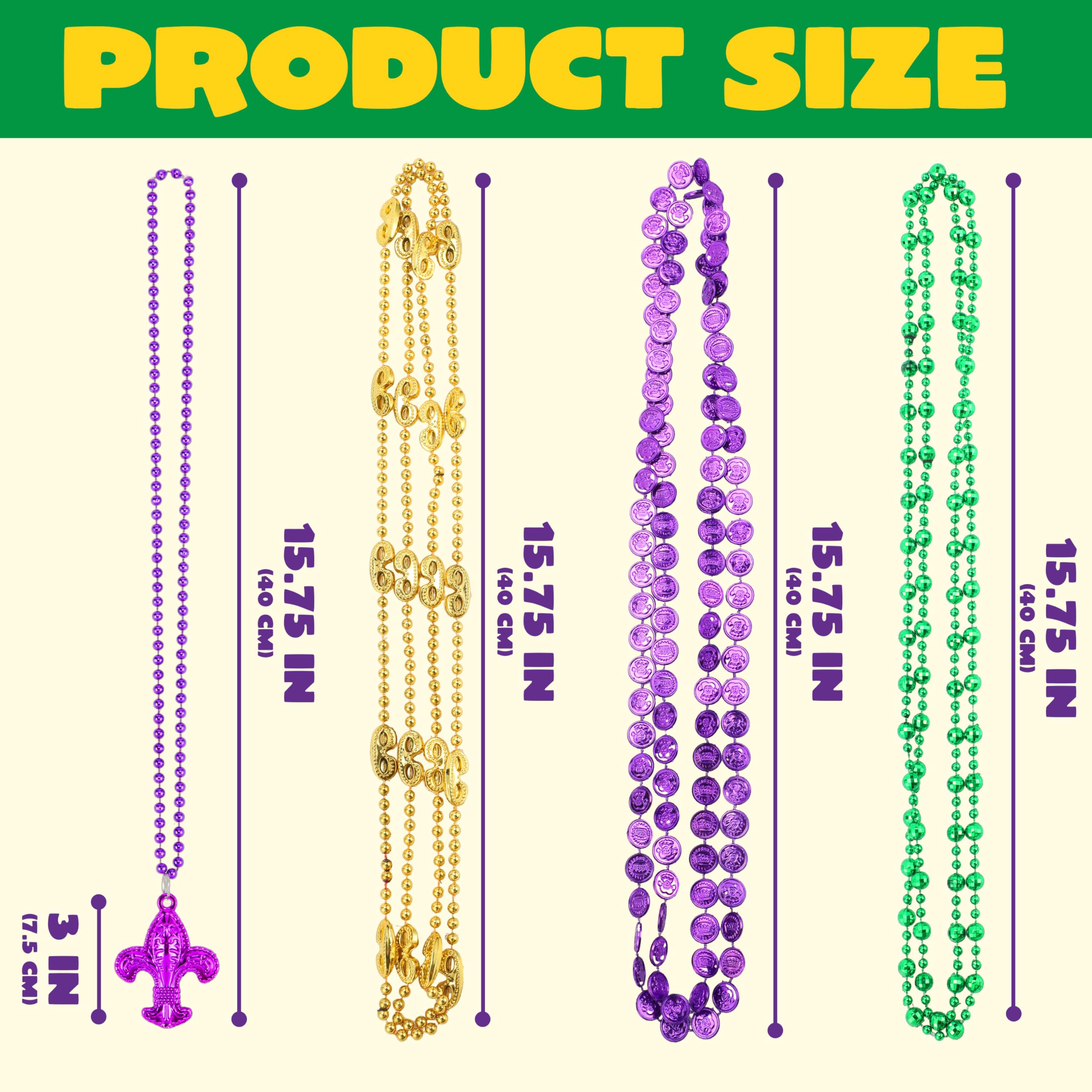 JOYIN iris pendant beads for elegant Mardi Gras styling.