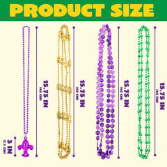 JOYIN iris pendant beads for elegant Mardi Gras styling.