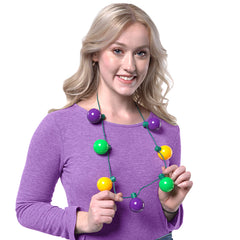 JOYIN Mardi Gras LED necklace 3-pack set for bulk party favors
