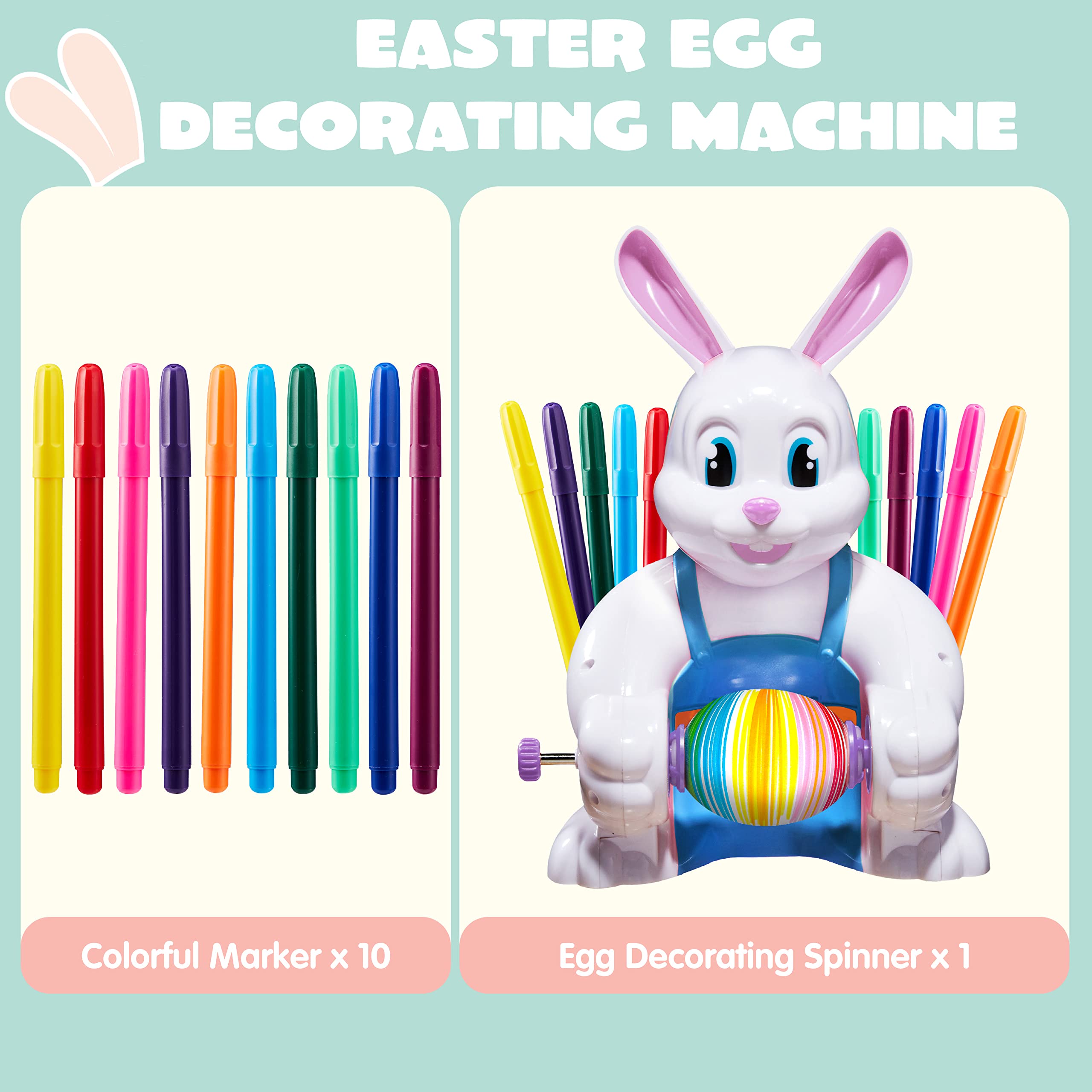 JOYIN-mechanism-bunny-paws captures the playful spin and safe handling.