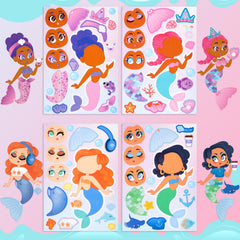 joyin mermaid face designs, eyebrows to add character.