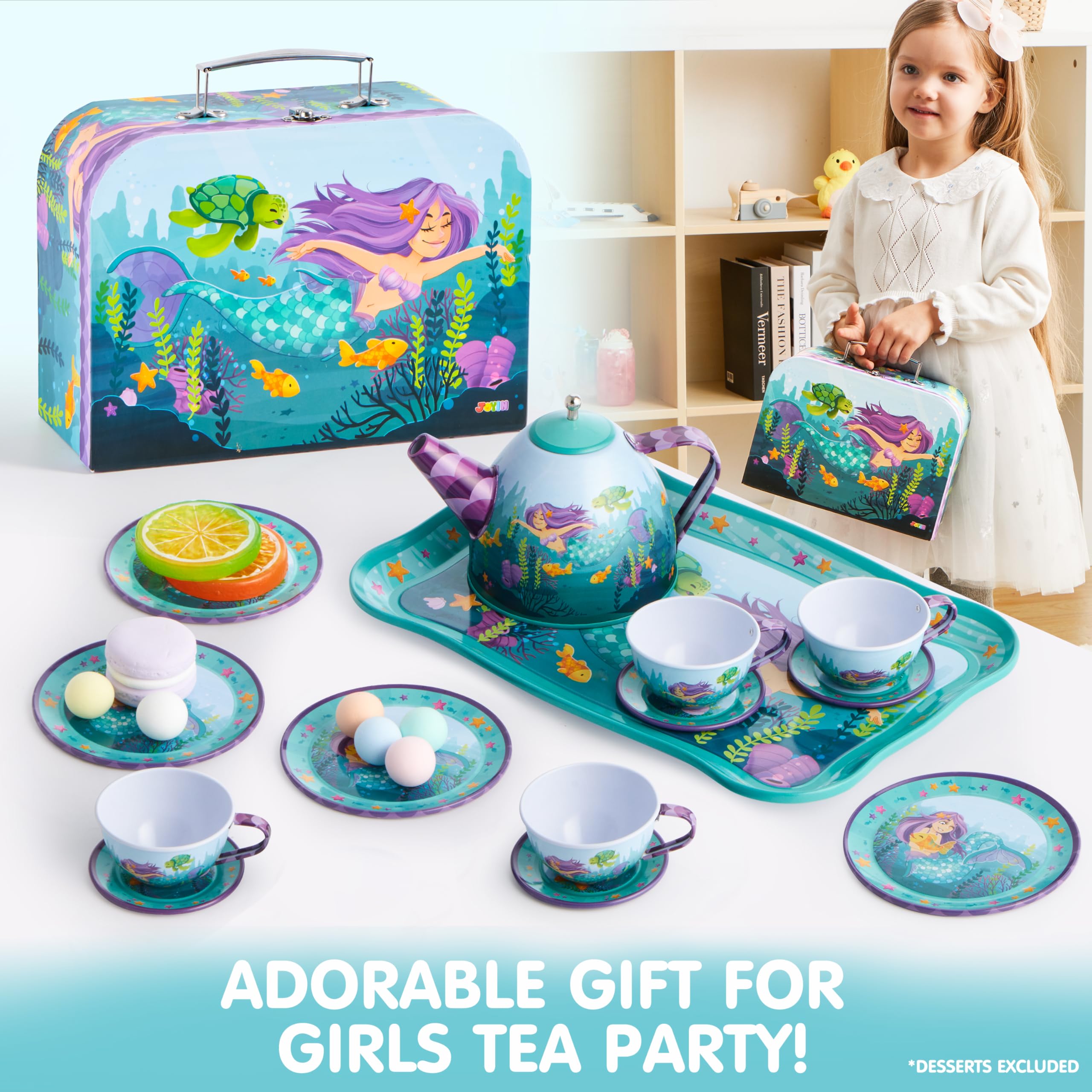 JOYIN Mermaid Tea Party large plate for full place settings.