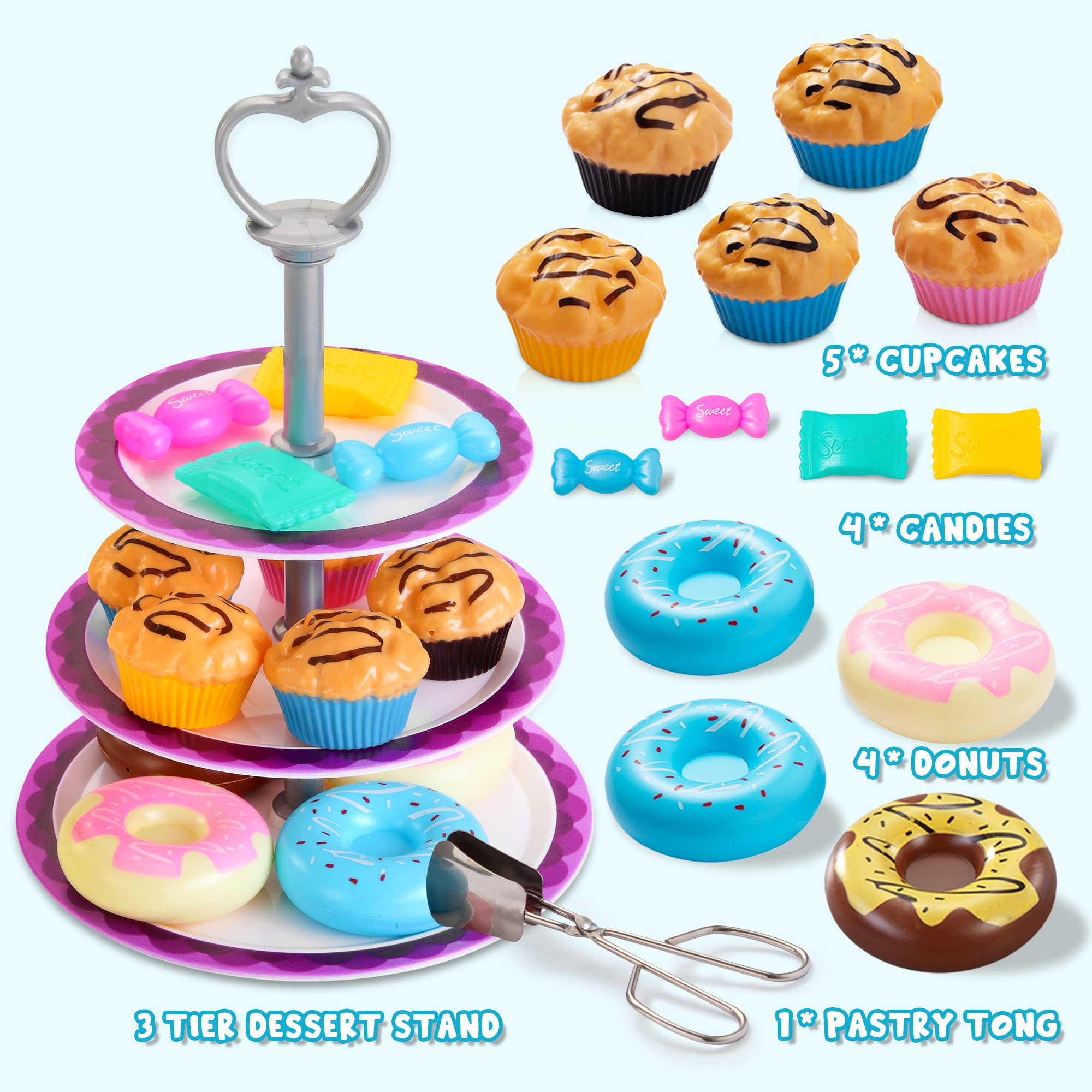 JOYIN Mermaid Tea Set medium plates supporting sharing during pretend meals
