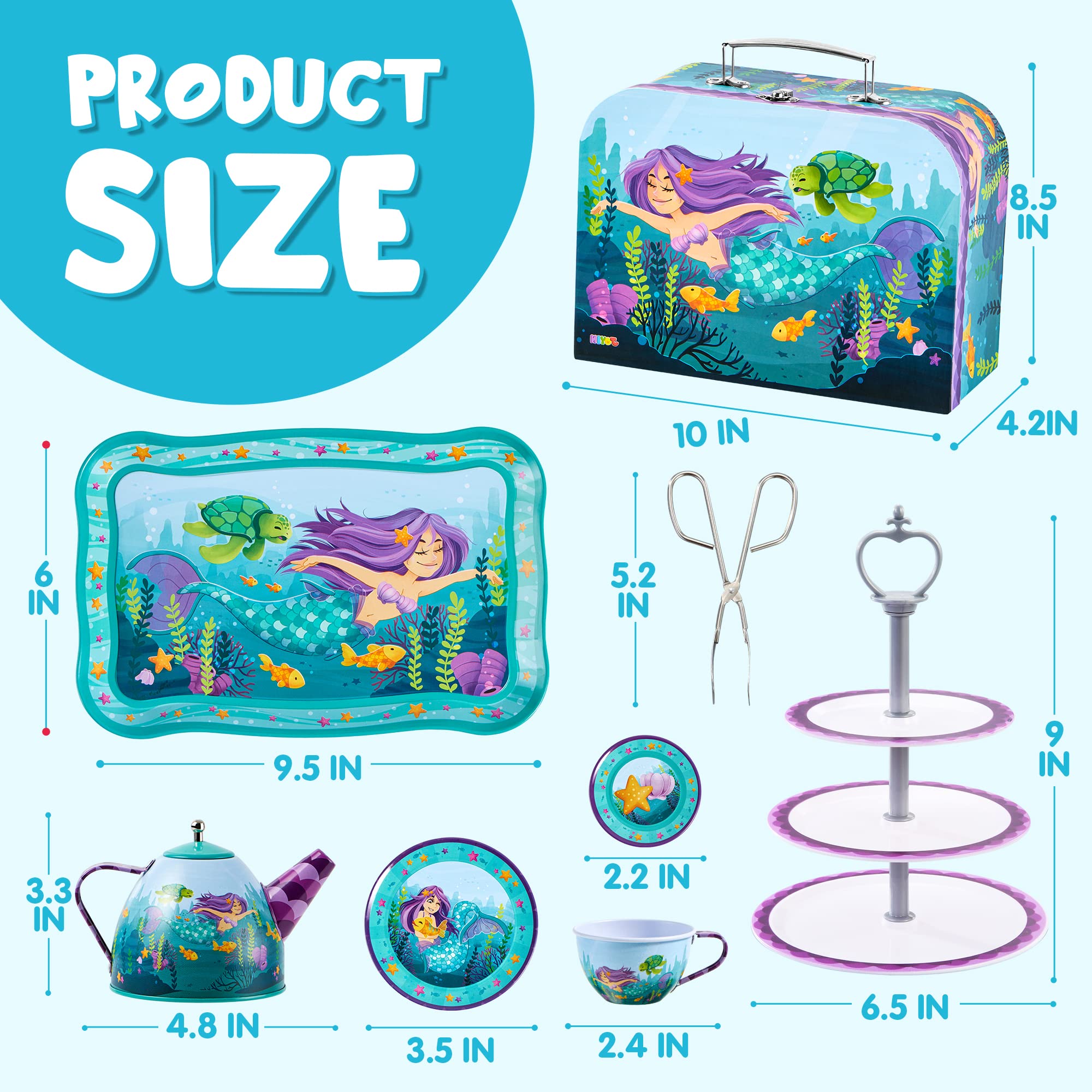 JOYIN Mermaid Tea Set packaging box makes gifting simple and delightful