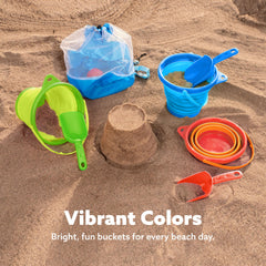 JOYIN mesh backpack keeps toys organized and lets sand dry quickly