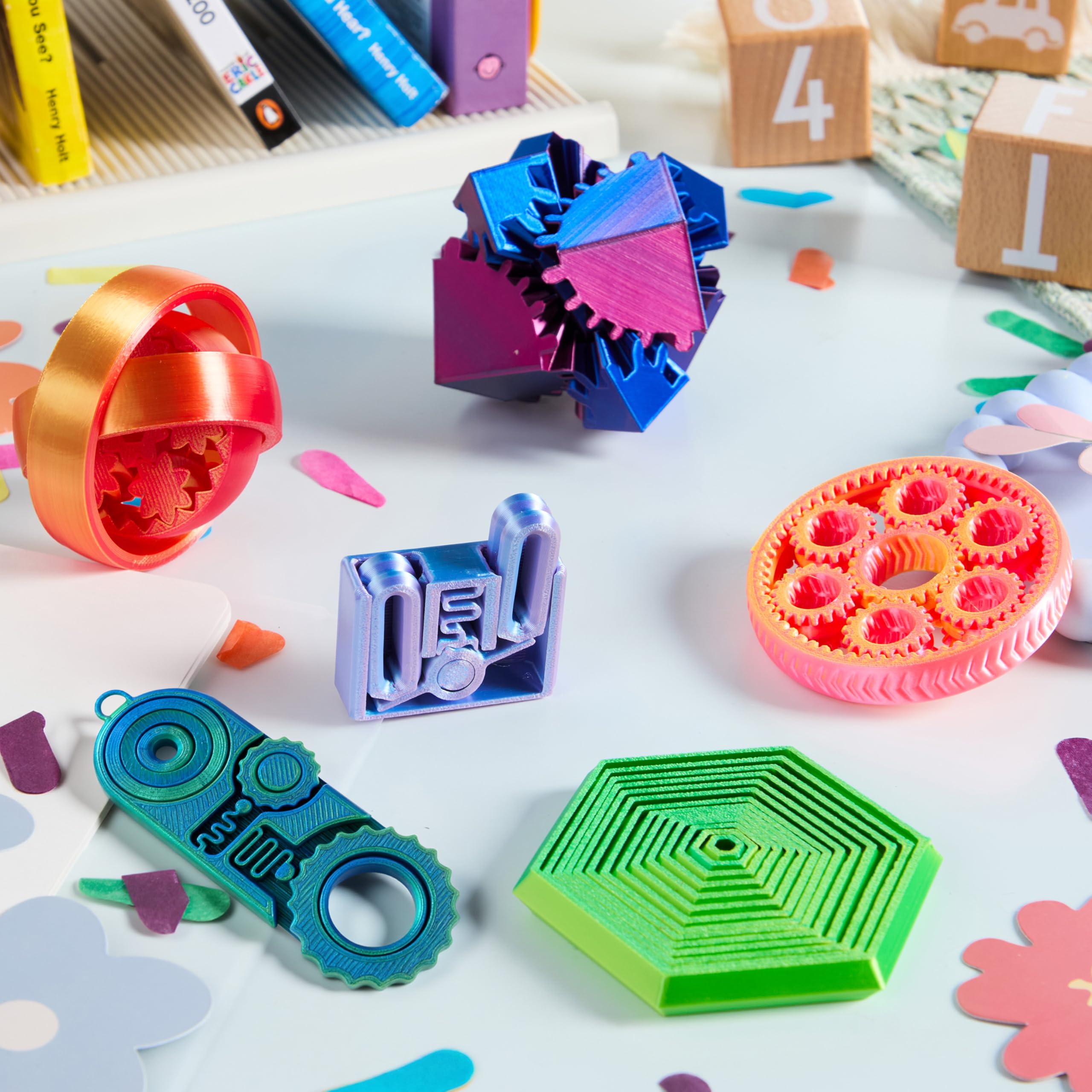 JOYIN metallic color fidget toy set adds stylish desk decor.