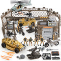 JOYIN military base door shows sturdy gate for imaginative play and scene setup