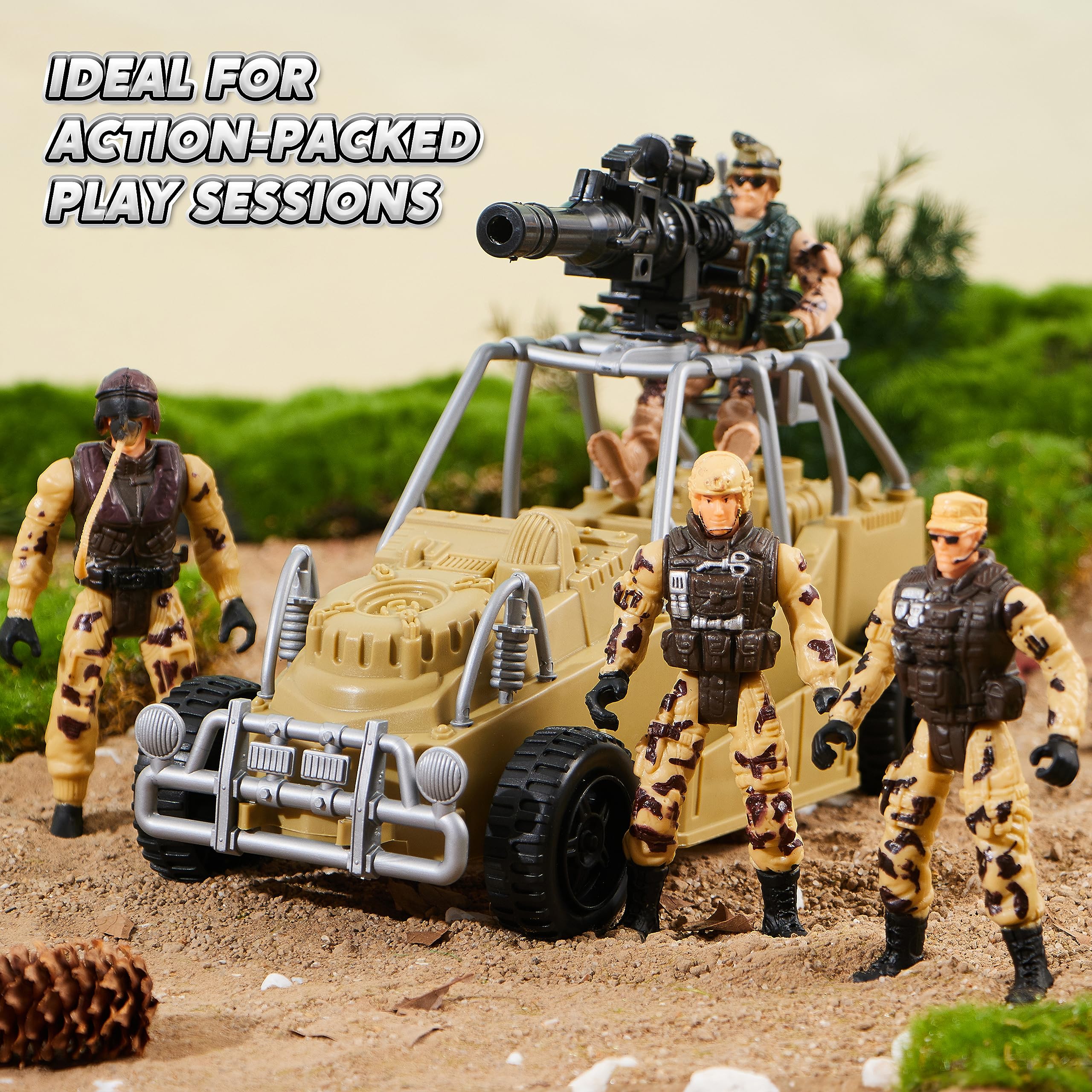 JOYIN military base movable tank turret adds articulating firepower for battles