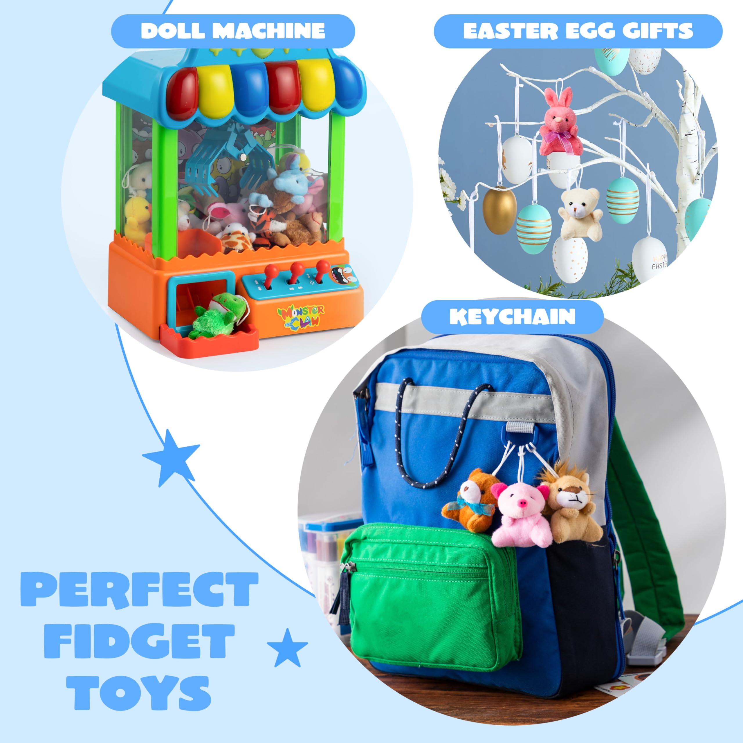 JOYIN bite-sized plush characters fit stockings and goody bags for events.