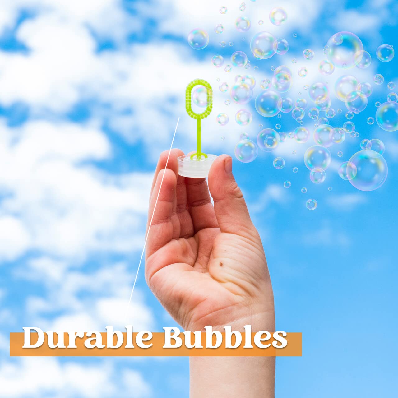JOYIN green bubble wand for quick outdoor bubble play.