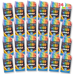 JOYIN mini chalk set with 24 boxes and six bright colors for kids' art