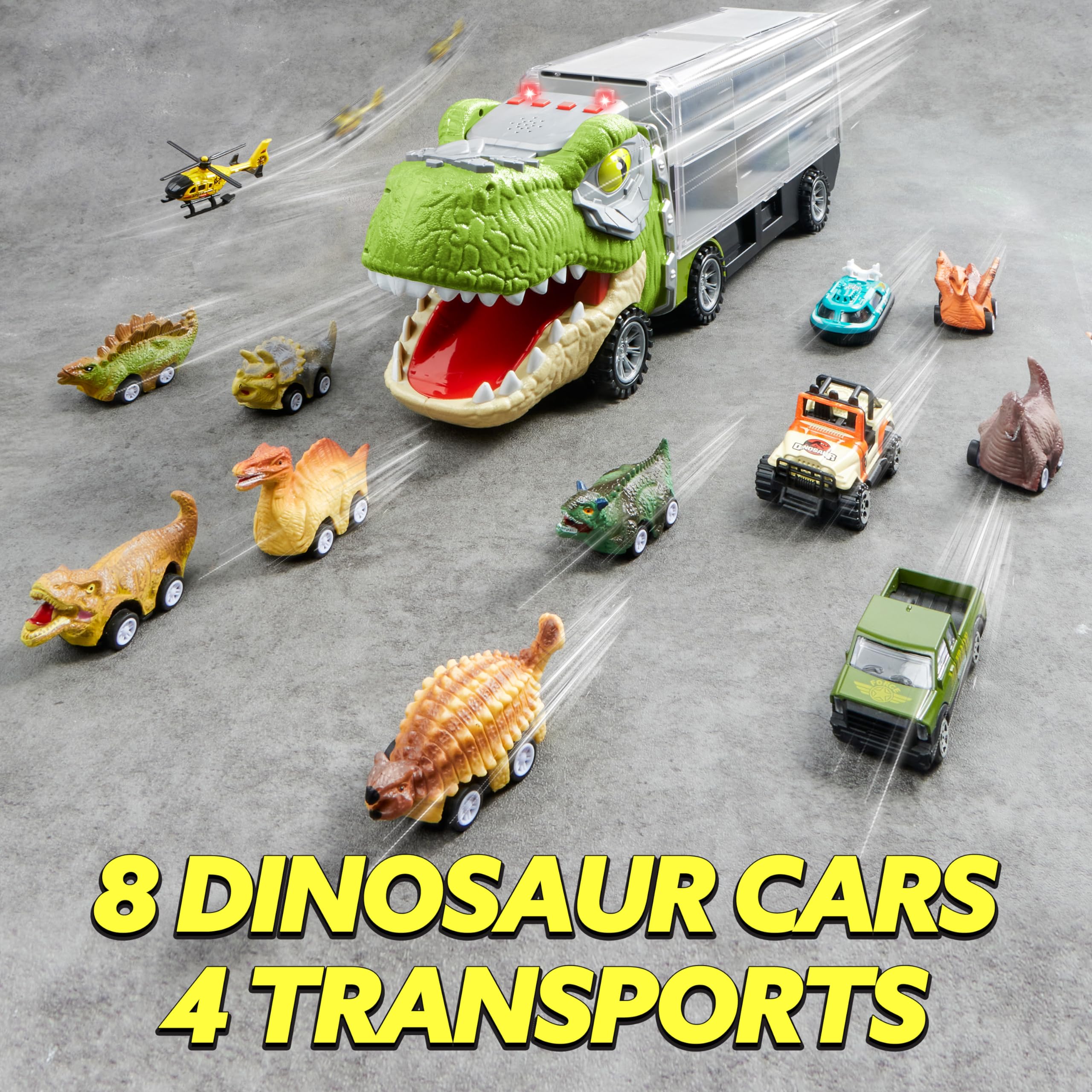 JOYIN mini dinosaur pull-back cars support quick-start play sessions.