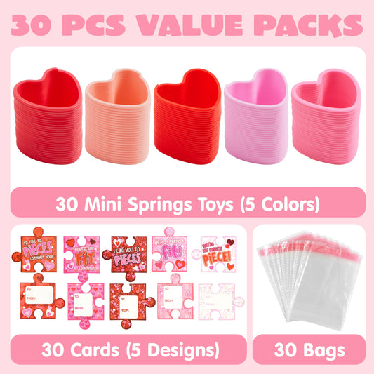 JOYIN mini-springs heart pack for classroom prizes and fun