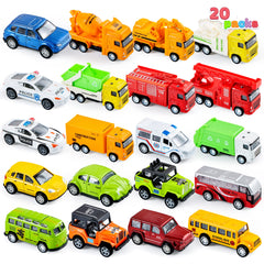 JOYIN mini vehicle collection pull-back cars for party favors and stocking stuffers