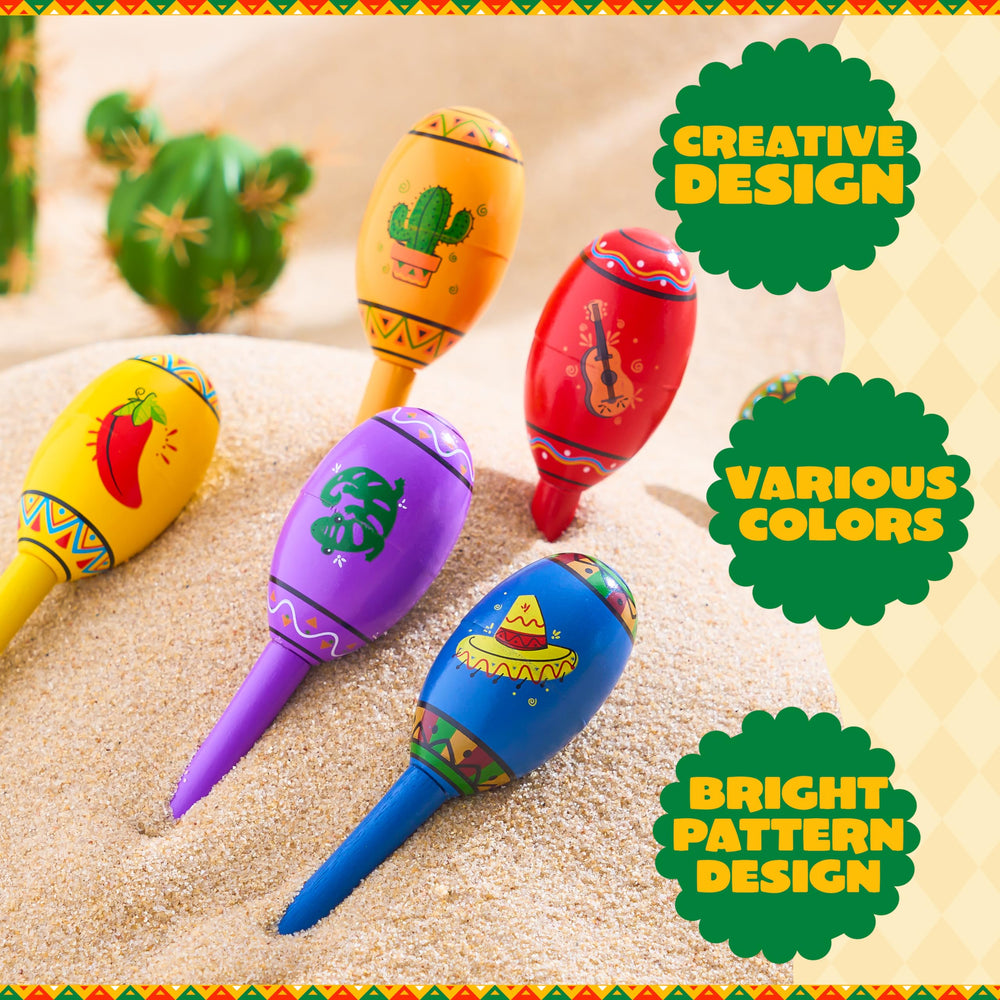 JOYIN mini wooden maracas blue – smooth grip for little performers