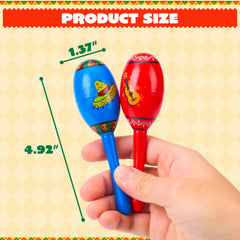 JOYIN mini wooden maracas green – perfect for tropical luau activities